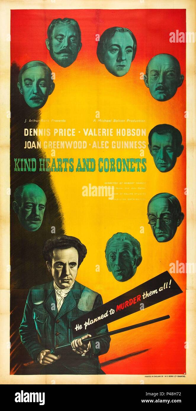 Original Film Title: KIND HEARTS AND CORONETS. English Title: KIND HEARTS  AND CORONETS. Film Director: ROBERT HAMER. Year: 1949. Credit: EALING  STUDIOS / Album Stock Photo - Alamy