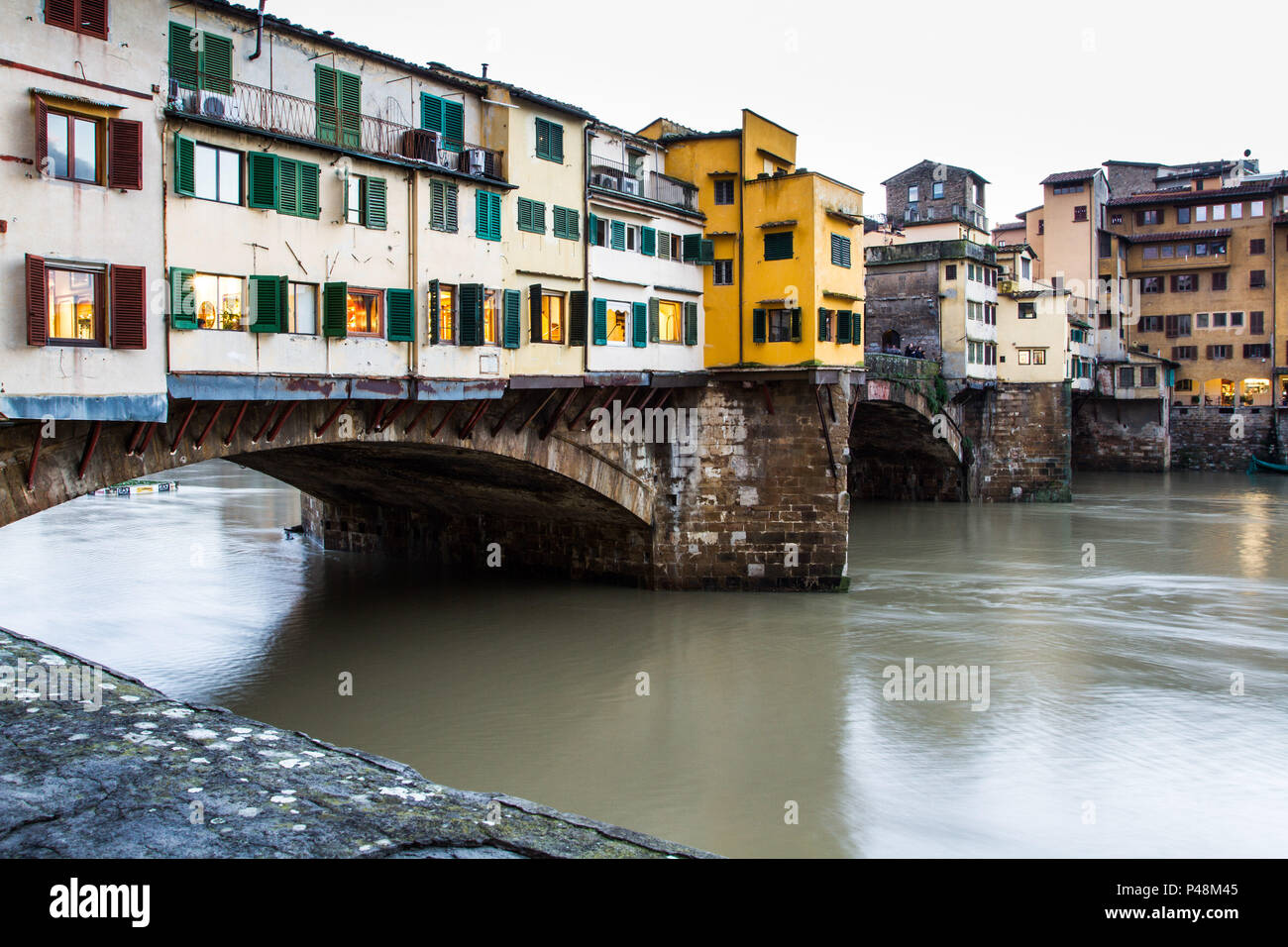 Florença, Itália - 16/12/2012: Ponte Vecchio (Ponte Velha). (Foto: Ricardo Ribas / Fotoarena) Stock Photo