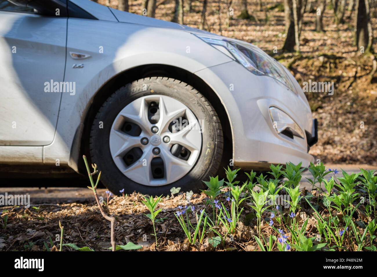 Hyundai accent rally car speed hi-res stock photography and images - Alamy