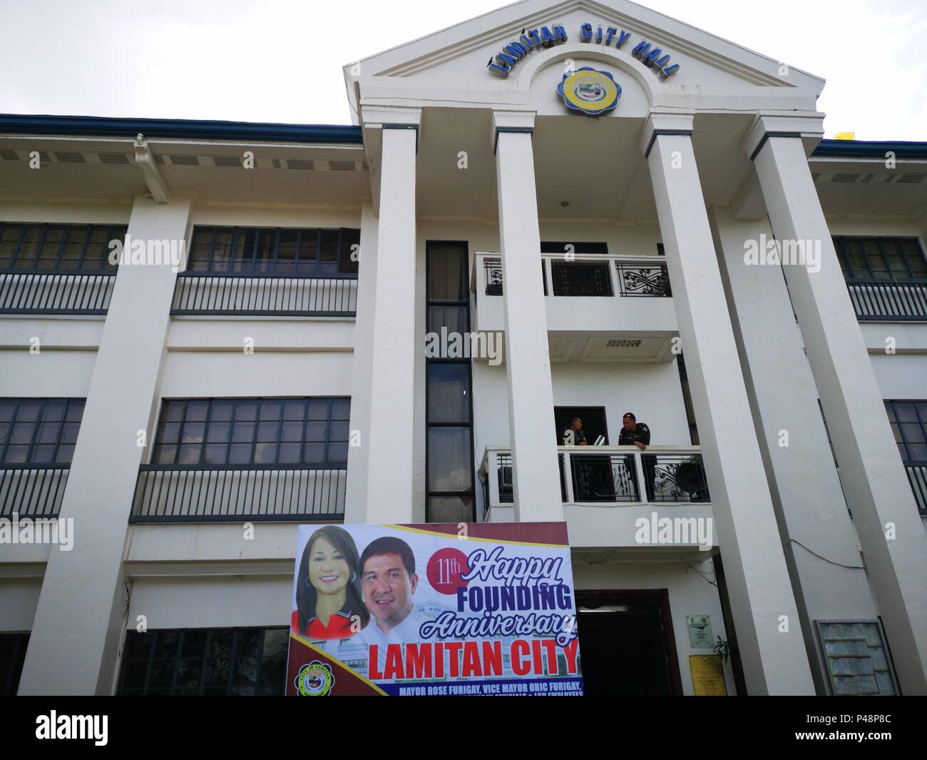 Lamitan City, Philippines. 19th June, 2018. The town hall of Lamitan, Basilan Credit: Sherbien Dacalanio/Pacific Press/Alamy Live News Stock Photo