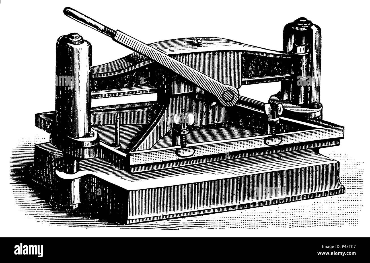 printing press, 1898 Stock Photo Alamy