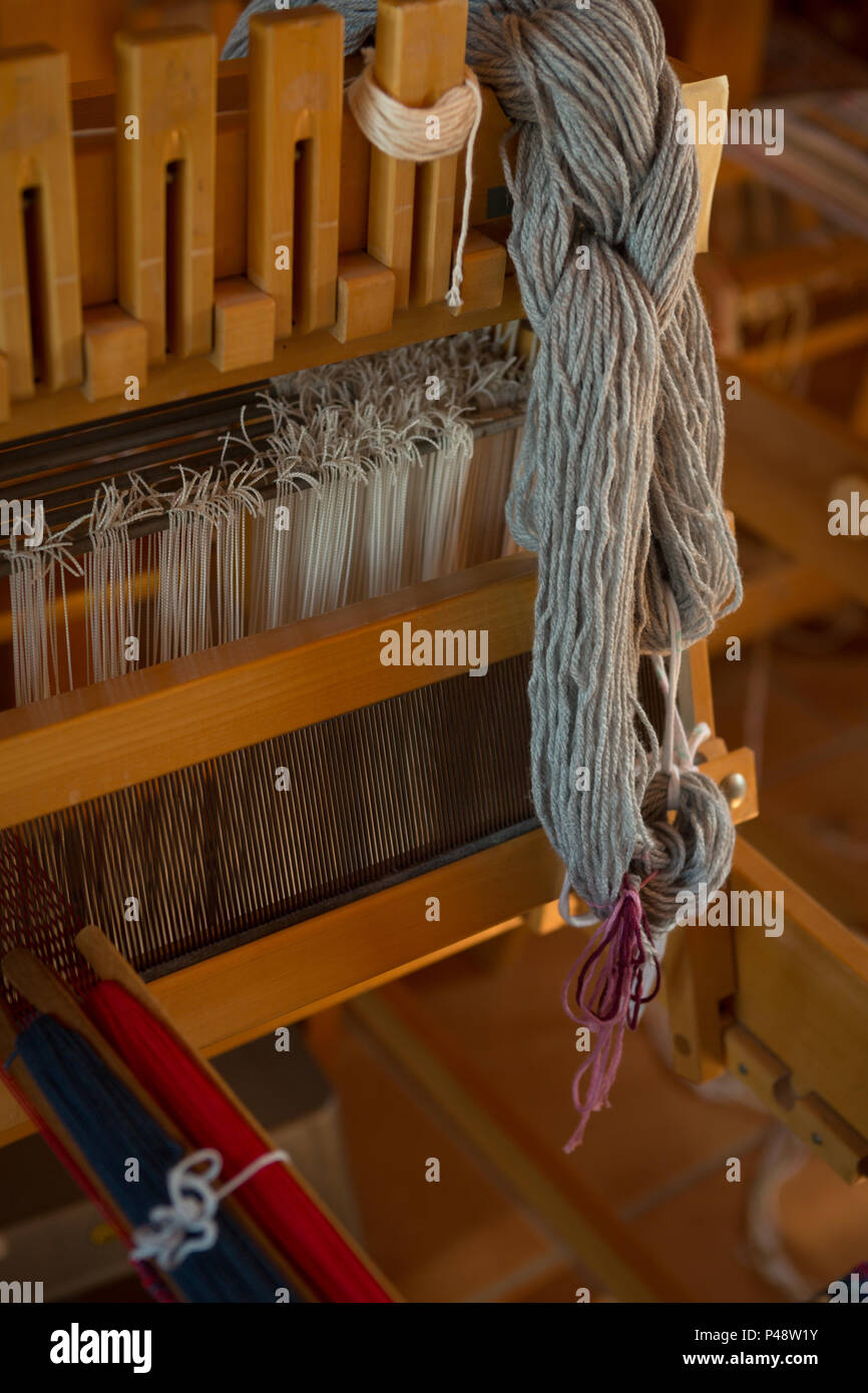 Silk thread in shop Stock Photo