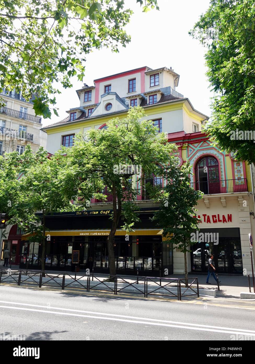 The Bataclan Theatre, a rock music venue and the site of 13 November terrorist attack, Paris, France. Stock Photo