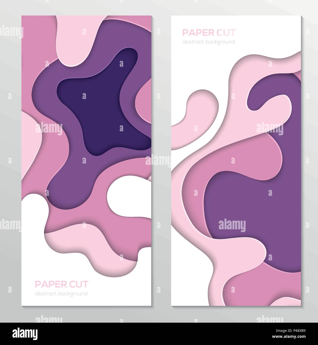 Abstract banner - set of vector template illustrations Stock Vector