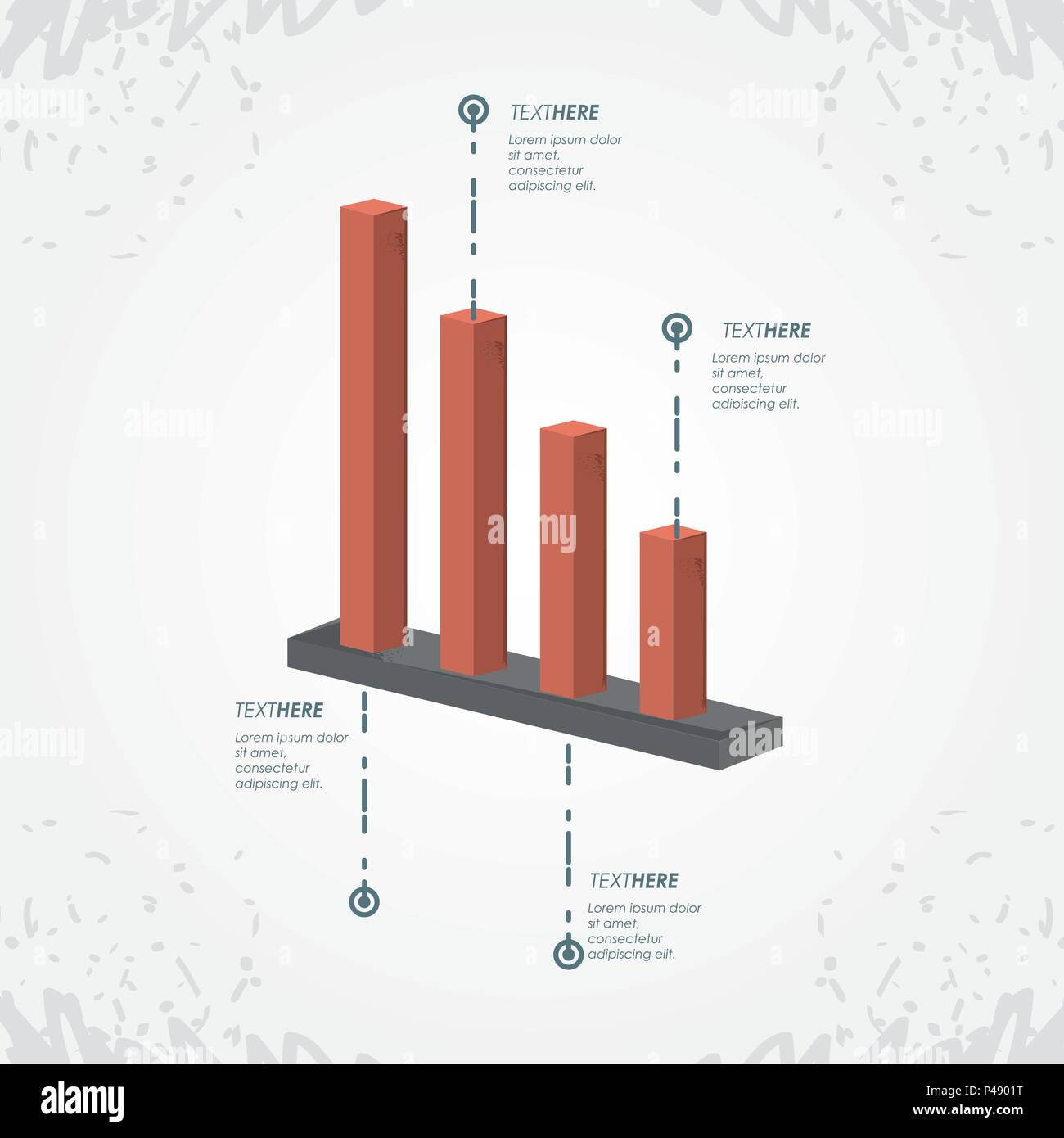 abstract infographics with bars sketches vector illustration Stock ...