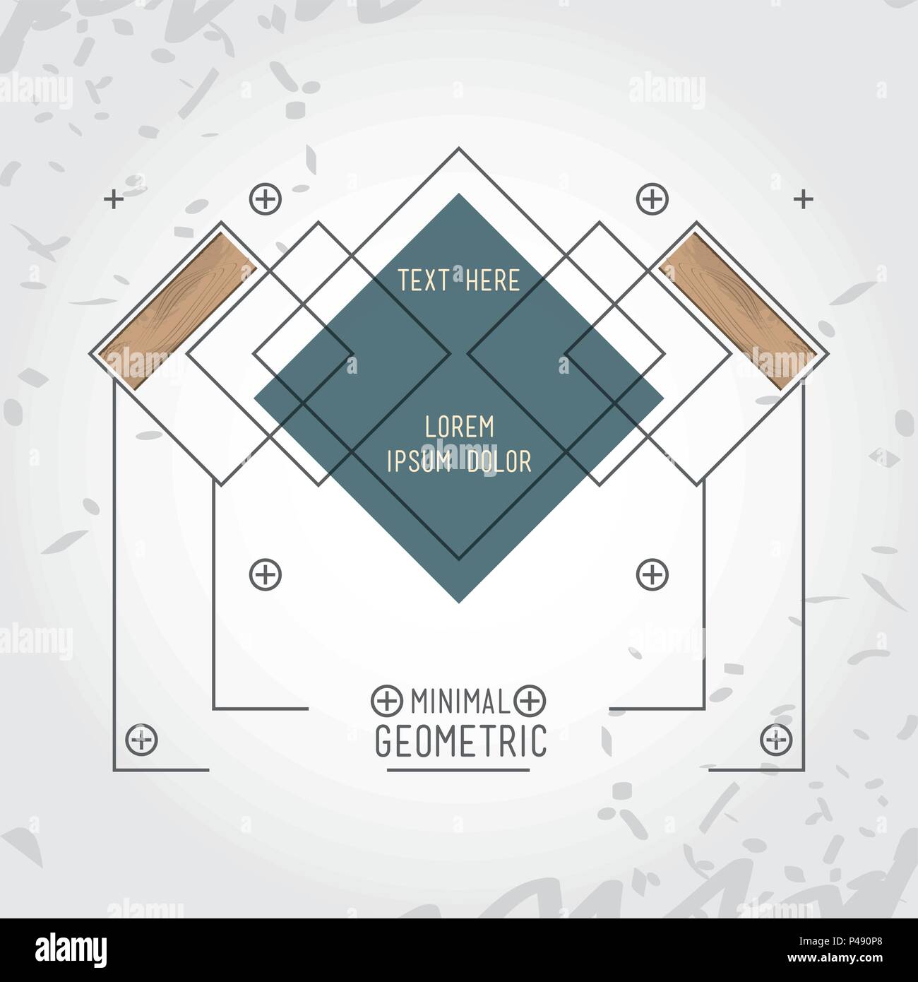 minimal geometric template frame vector illustration design Stock ...