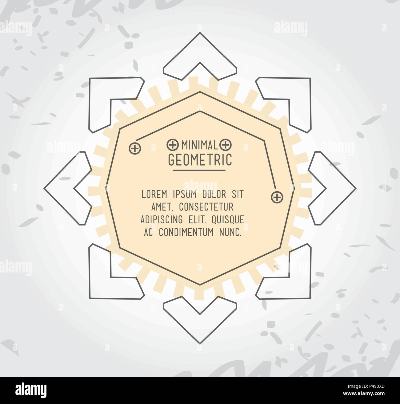 minimal geometric template frame vector illustration design Stock ...