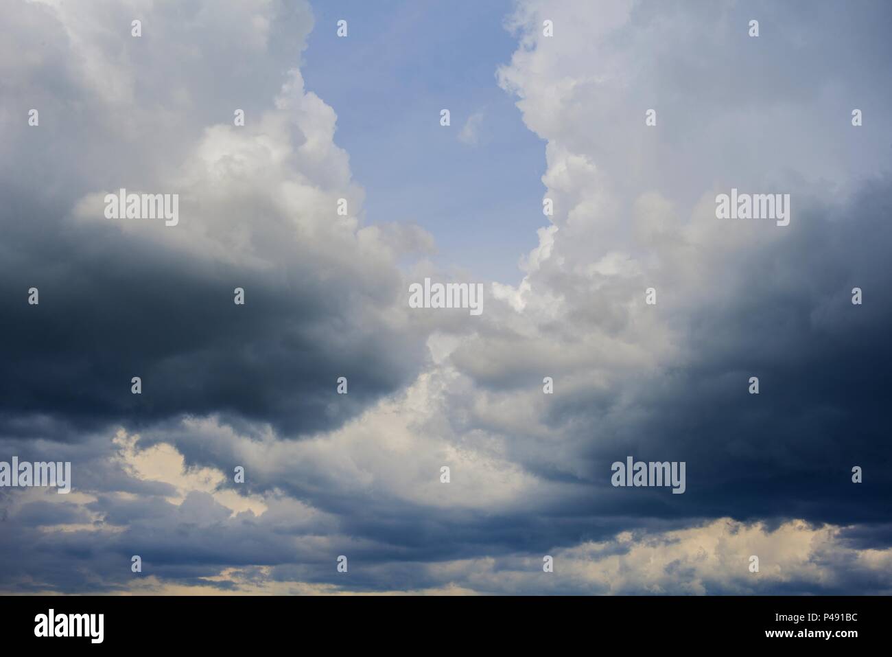 Dramatic stormy sky with dark clouds for background Stock Photo - Alamy