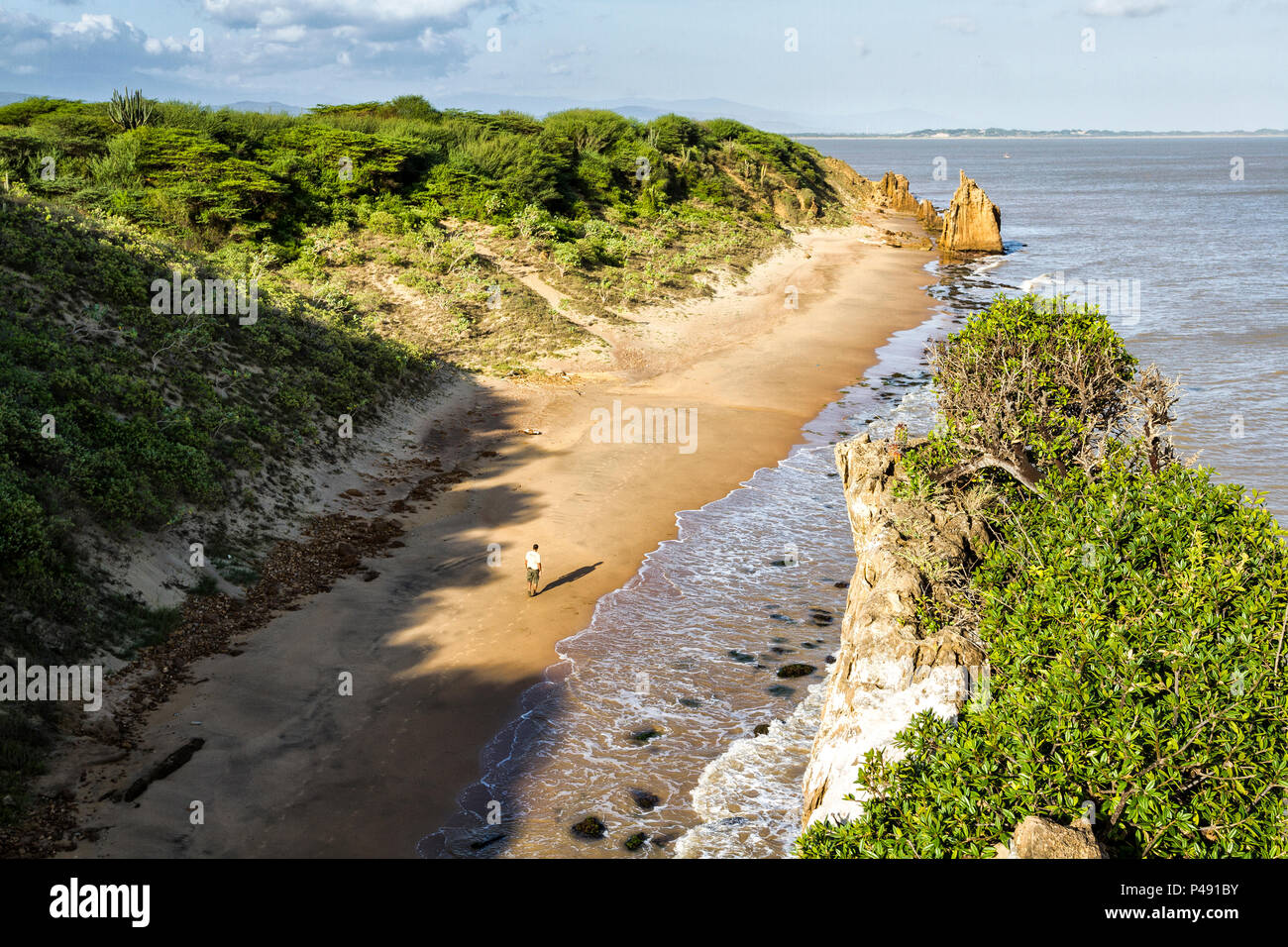 Las Piedras de Martin Beach (Playa Las Piedras de Martin). La Vela de Coro, Falcon State, Venezuela. Stock Photo