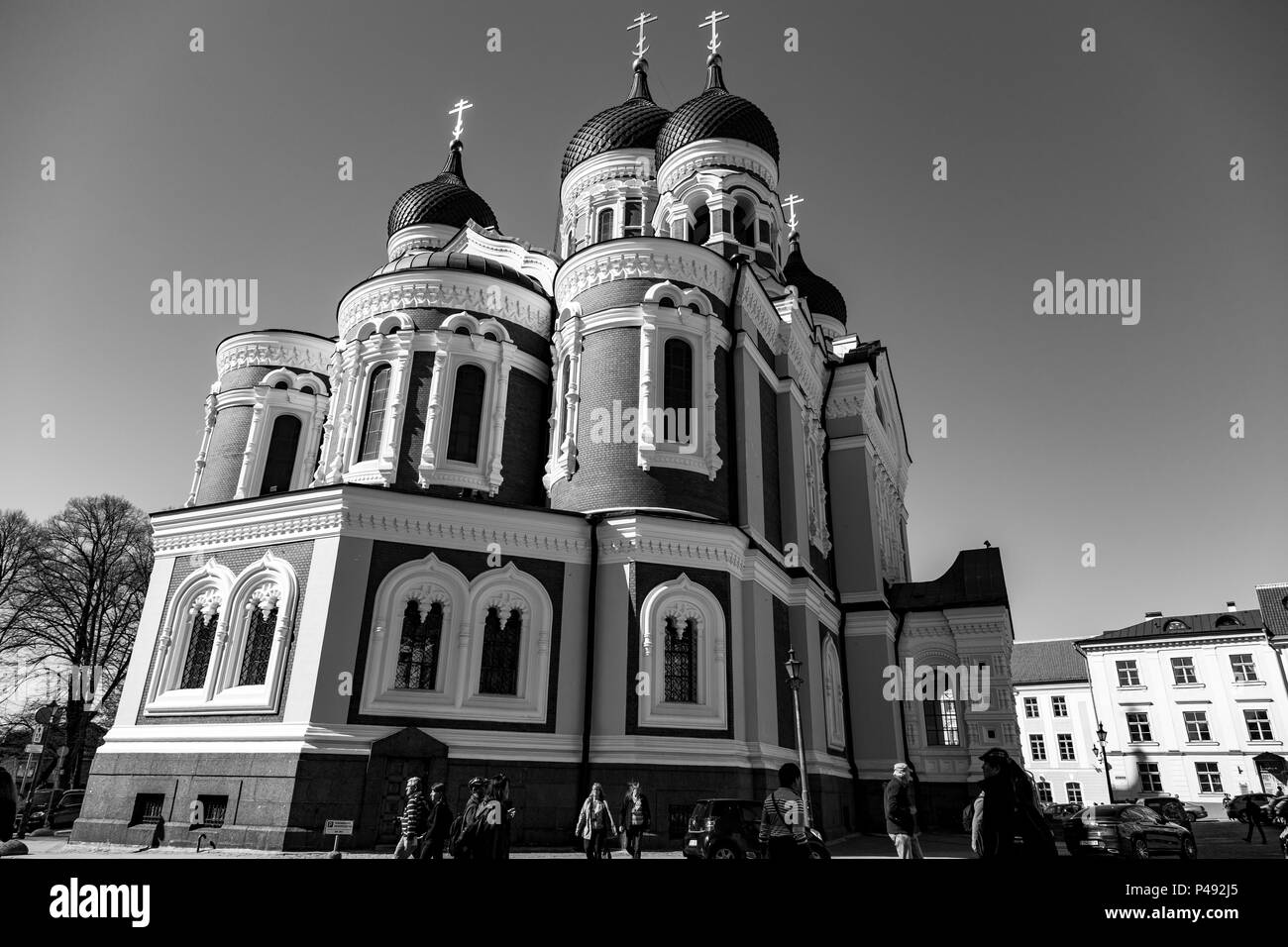 Aleksander Vevski cathedral in Tallin, Estonia Stock Photo