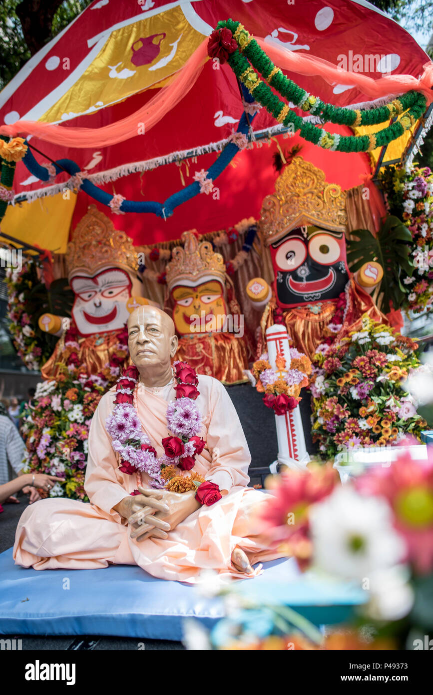 BELO HORIZONTE, MG - 22.08.2015: FESTIVAL RATHA-YATRA - evento religioso-cultural milenar organizado pela  Movimento Hare Krishna de Belo Horizonte. (Foto: Nereu Jr. / Fotoarena) Stock Photo