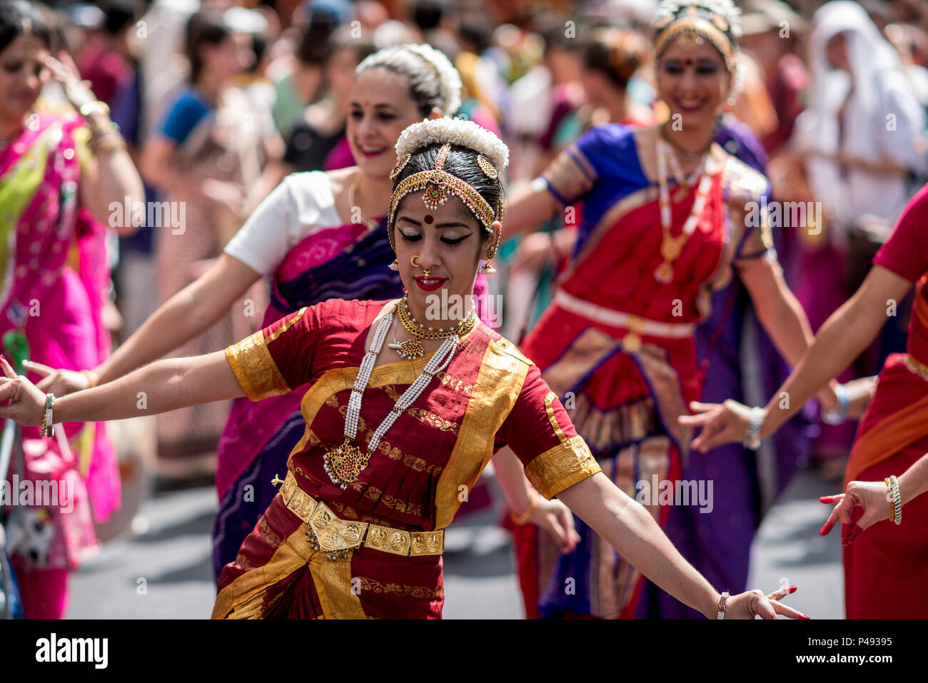 BELO HORIZONTE, MG - 22.08.2015: FESTIVAL RATHA-YATRA - evento religioso-cultural milenar organizado pela  Movimento Hare Krishna de Belo Horizonte. (Foto: Nereu Jr. / Fotoarena) Stock Photo