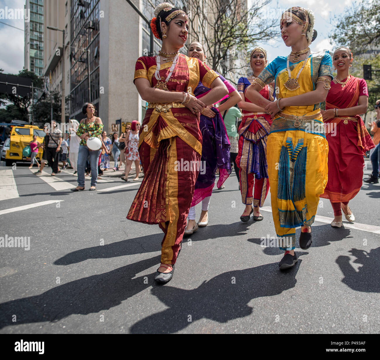 BELO HORIZONTE, MG - 22.08.2015: FESTIVAL RATHA-YATRA - evento religioso-cultural milenar organizado pela  Movimento Hare Krishna de Belo Horizonte. (Foto: Nereu Jr. / Fotoarena) Stock Photo