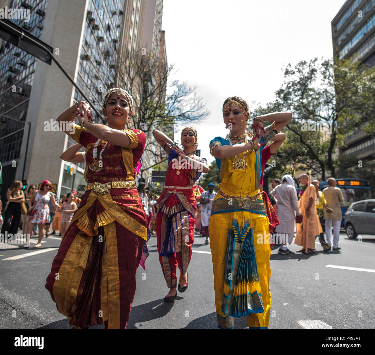 BELO HORIZONTE, MG - 22.08.2015: FESTIVAL RATHA-YATRA - evento religioso-cultural milenar organizado pela  Movimento Hare Krishna de Belo Horizonte. (Foto: Nereu Jr. / Fotoarena) Stock Photo