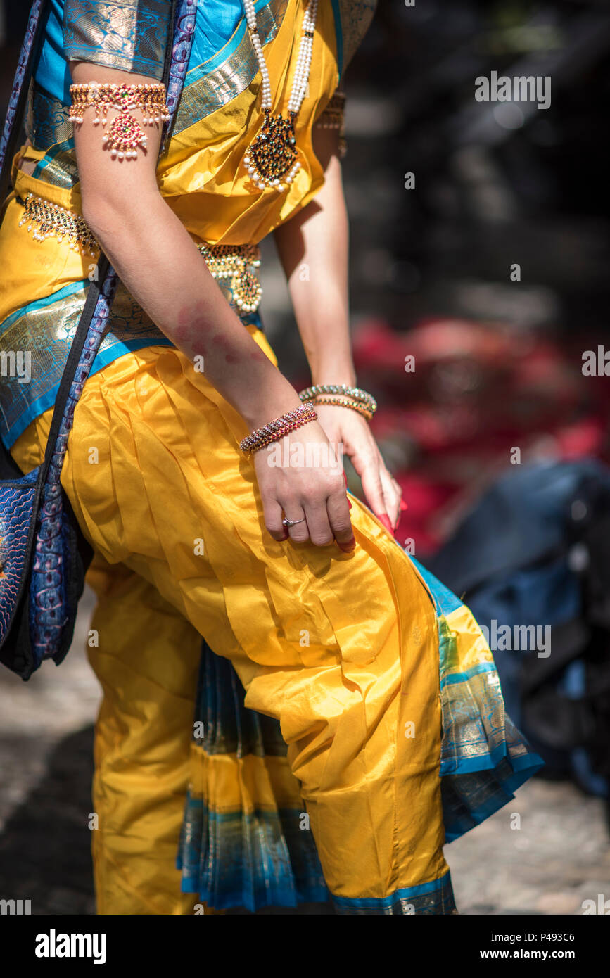 BELO HORIZONTE, MG - 22.08.2015: FESTIVAL RATHA-YATRA - evento religioso-cultural milenar organizado pela  Movimento Hare Krishna de Belo Horizonte. (Foto: Nereu Jr. / Fotoarena) Stock Photo