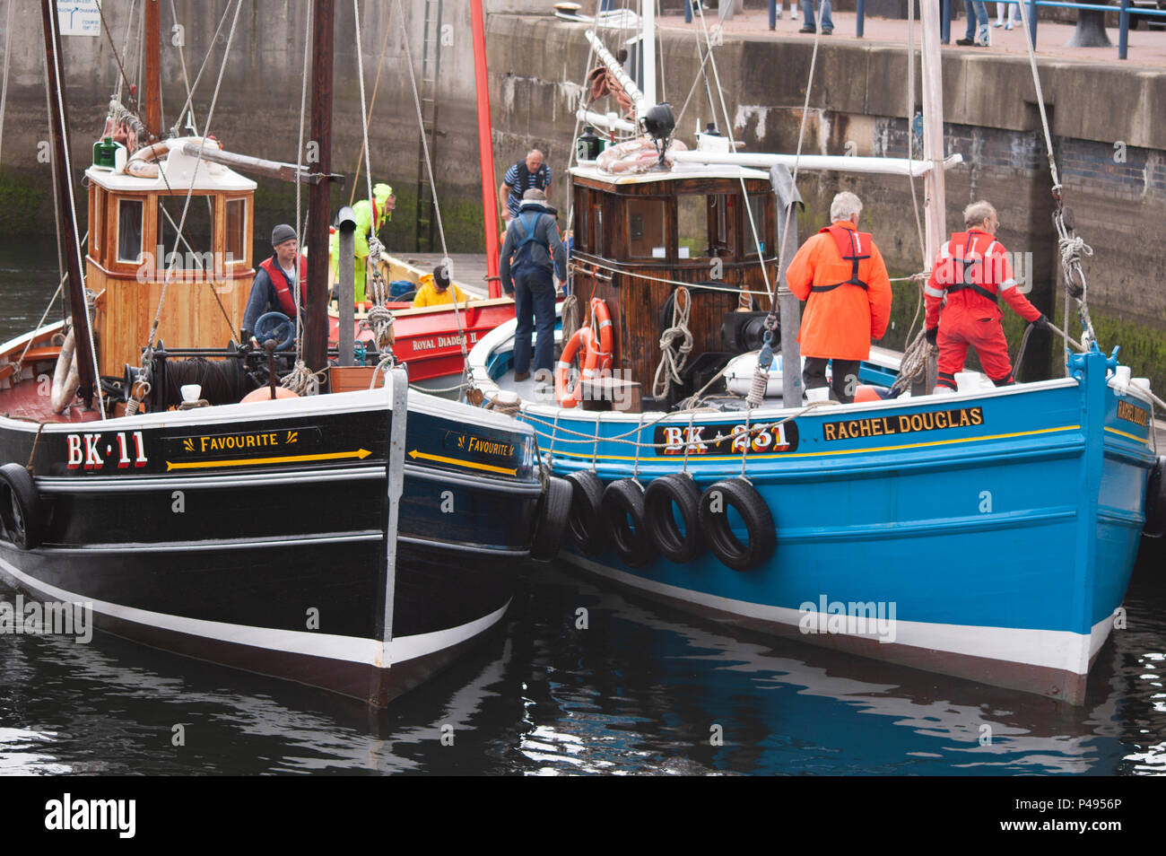 Fishing Boats from Berwick at Hartlepool Marina Lock Stock Photo Alamy