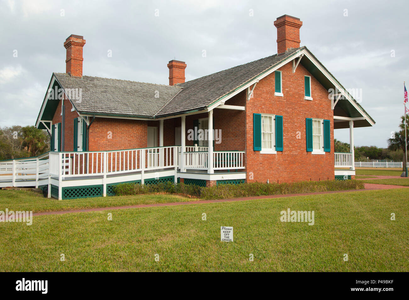Second Assistant Keeper's Dwelling, Ponce de Leon Inlet Light Station Museum,  Florida Stock Photo