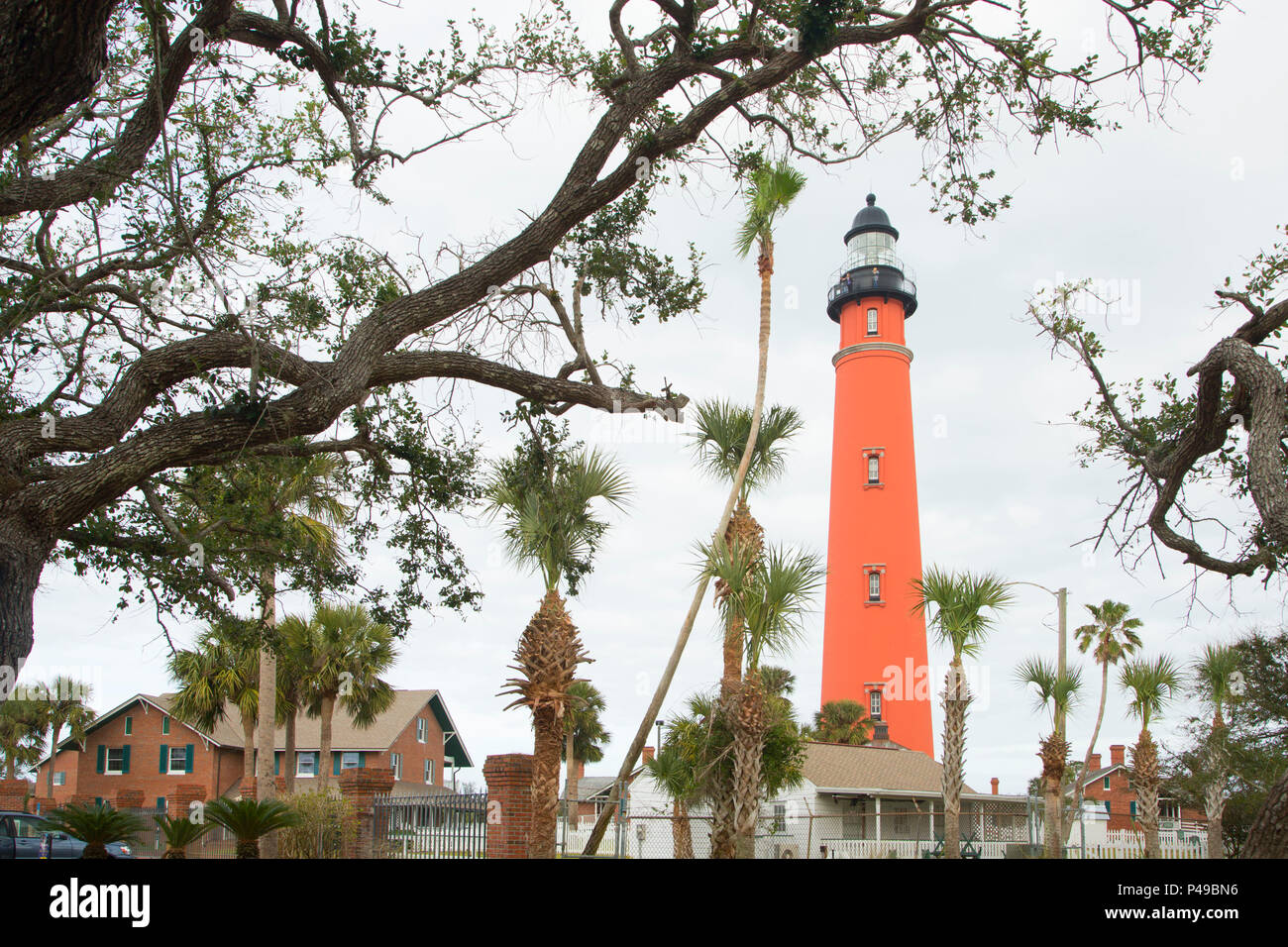 Ponce de Leon Inlet Lighthouse, Ponce de Leon Inlet Light Station Museum,  Florida Stock Photo