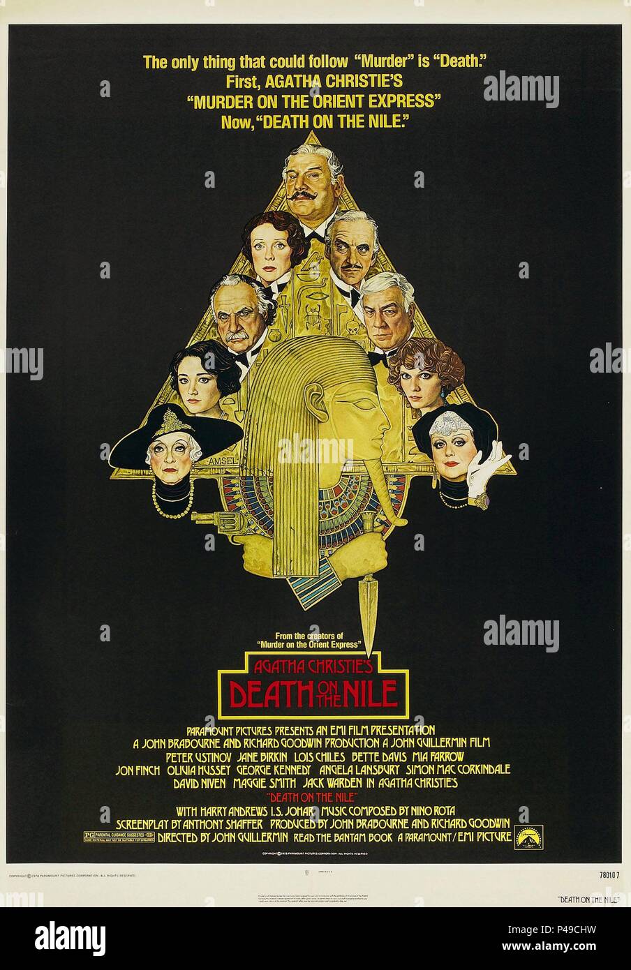 Original Film Title: DEATH ON THE NILE.  English Title: DEATH ON THE NILE.  Film Director: JOHN GUILLERMIN.  Year: 1978. Credit: EMI / Album Stock Photo