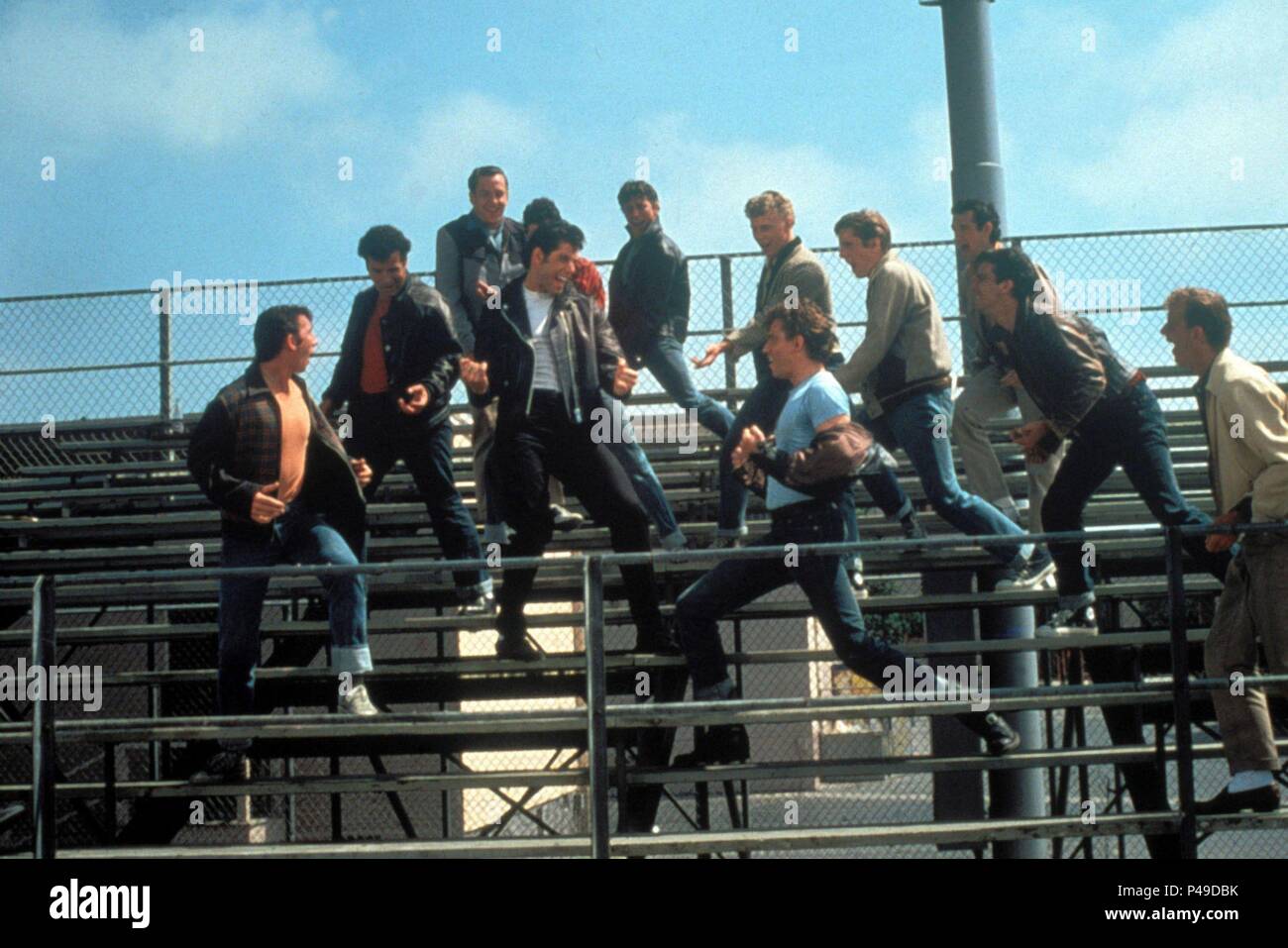 Original Film Title: GREASE.  English Title: GREASE.  Film Director: RANDAL KLEISER.  Year: 1978.  Stars: JOHN TRAVOLTA; KELLY WARD; MICHAEL TUCCI; BARRY PEARL; JEFF CONAWAY. Credit: PARAMOUNT PICTURES / Album Stock Photo