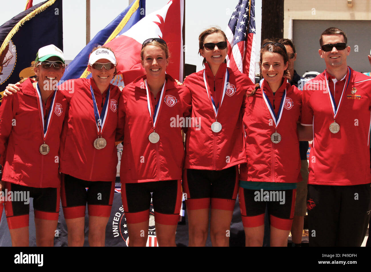 Marine Corps women win the Armed Forces Triathlon team silver. From