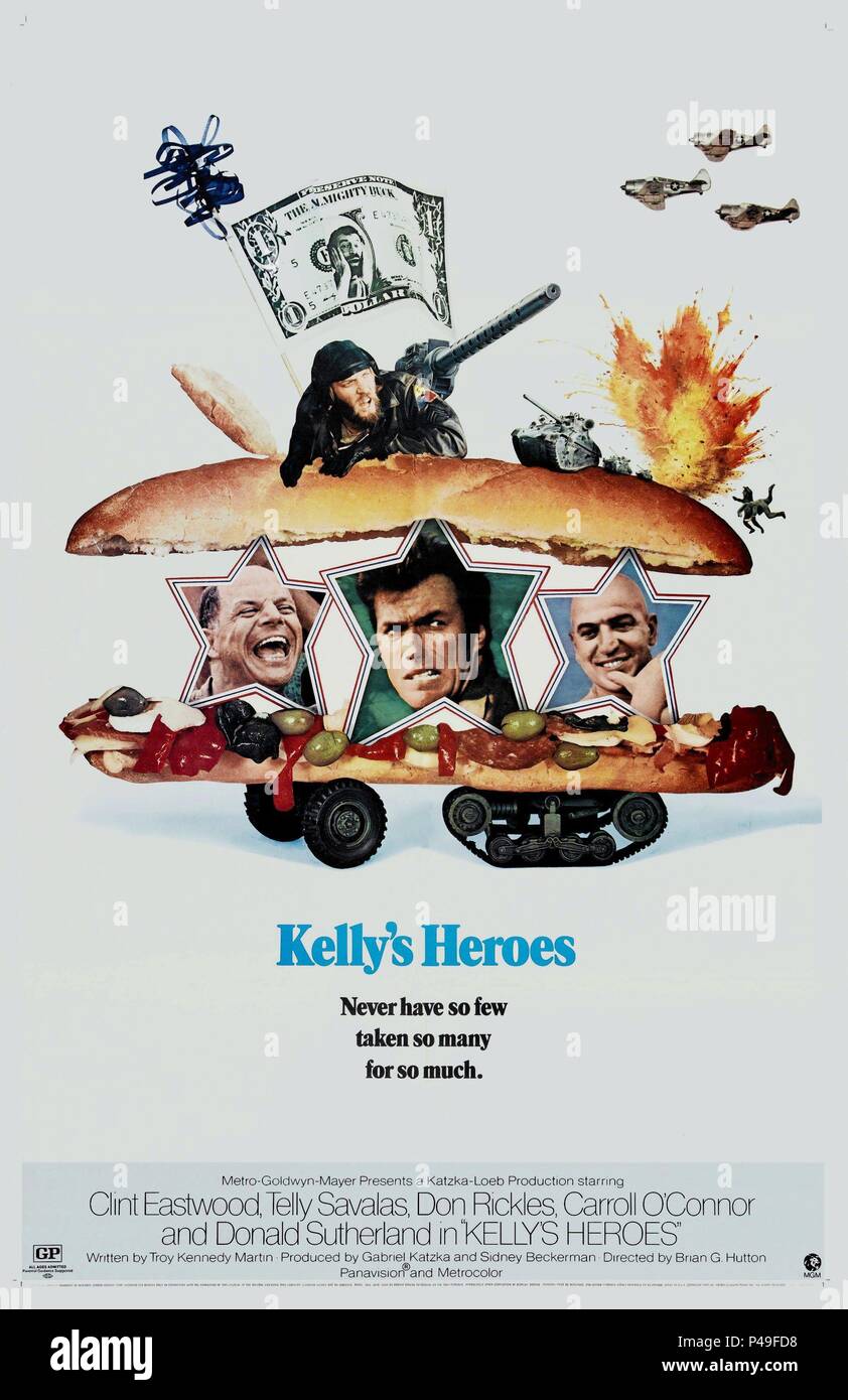 Original Film Title: KELLY'S HEROES.  English Title: KELLY'S HEROES.  Film Director: BRIAN G. HUTTON.  Year: 1970. Credit: M.G.M. / Album Stock Photo