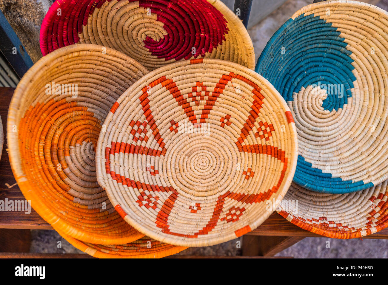 Italy Sardinia Anglona Castelsardo baskets typical handicraft Stock Photo