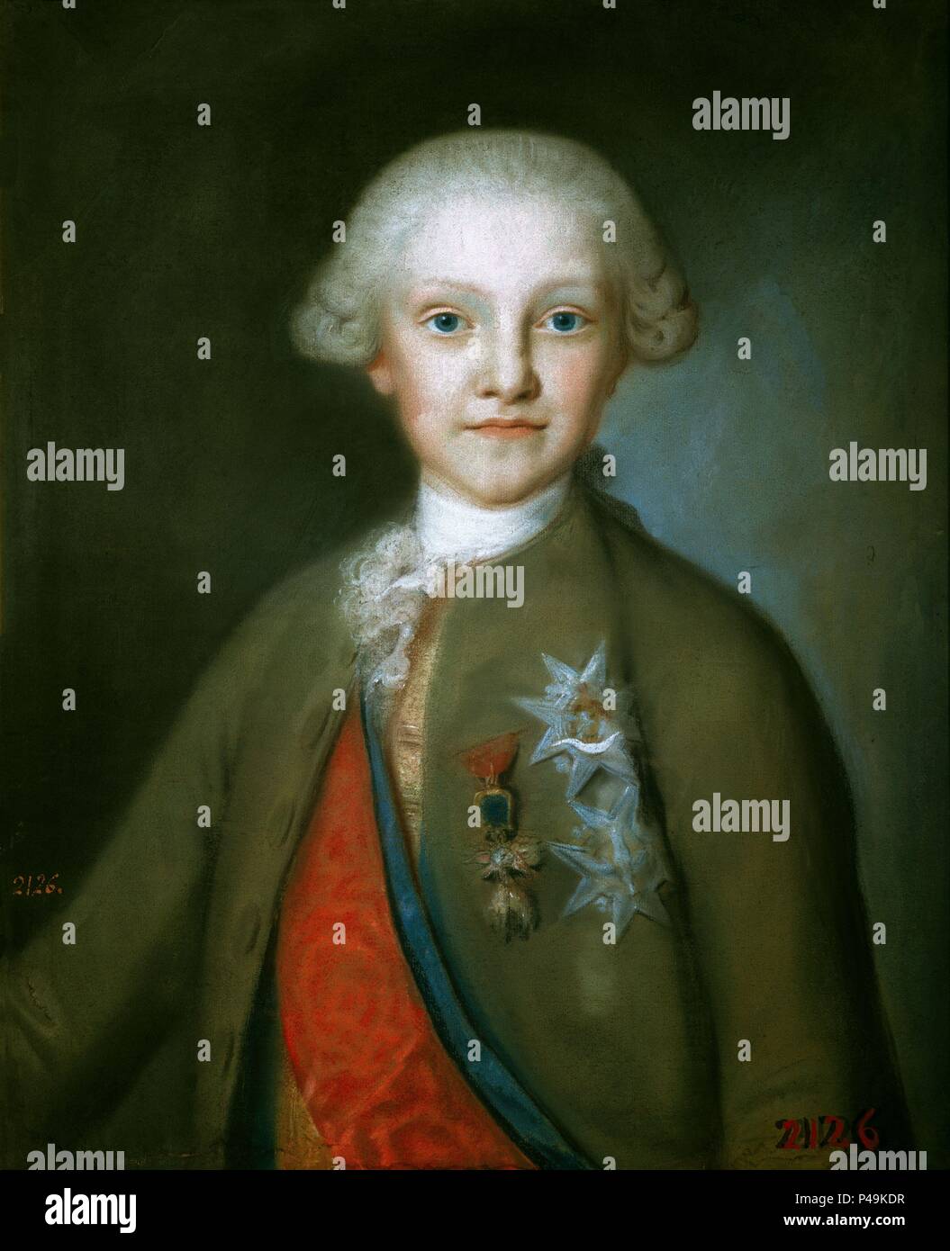 Charles IV. 18th century. Italian painting. Pastel. Madrid, Prado museum. Author: Joaquin Inza Y Ainsa (1736-1811). Location: MUSEO DEL PRADO-PINTURA, MADRID, SPAIN. Stock Photo