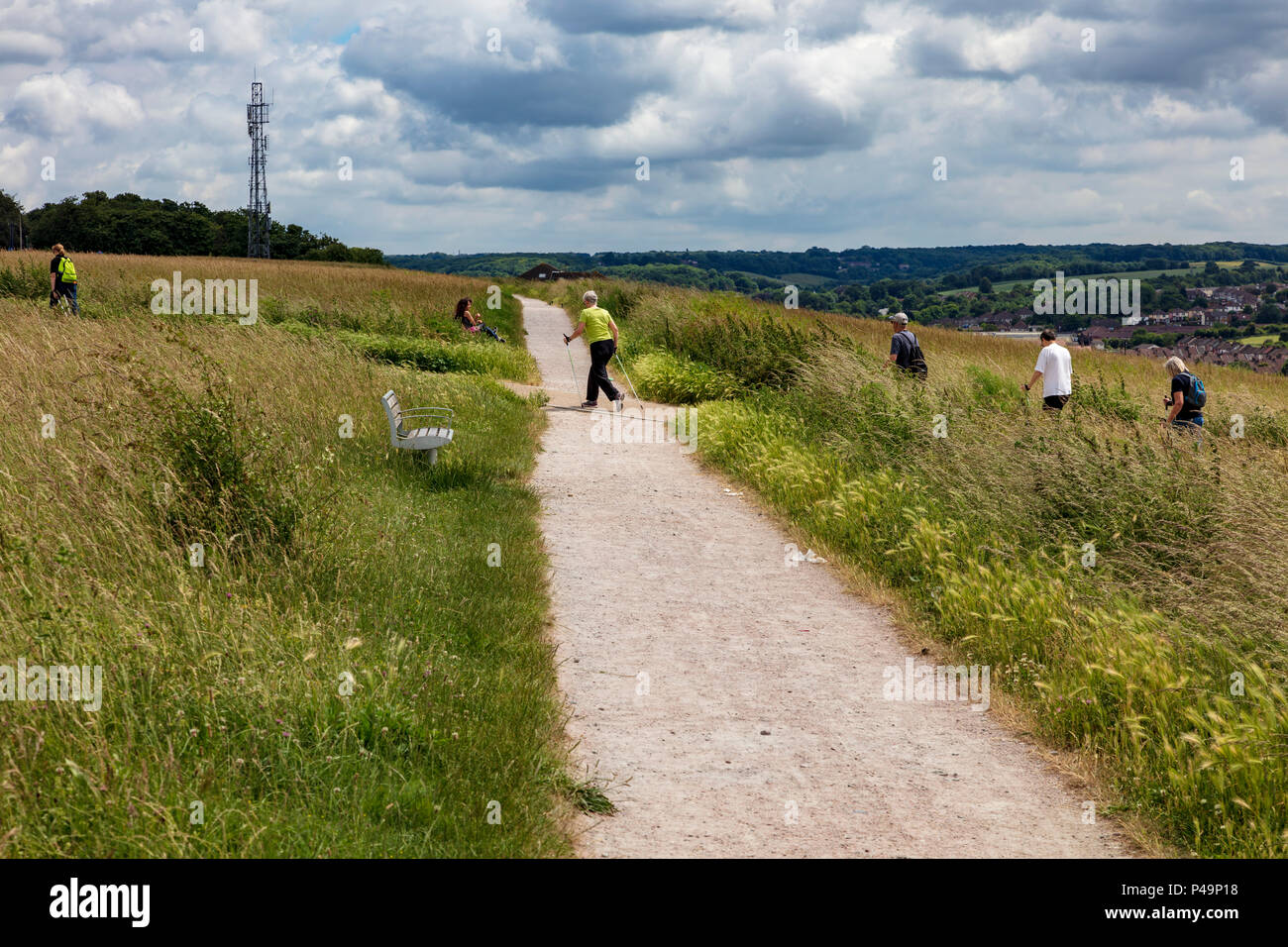 Gillingham Great Lines Heritage Park, Paths cross the green space