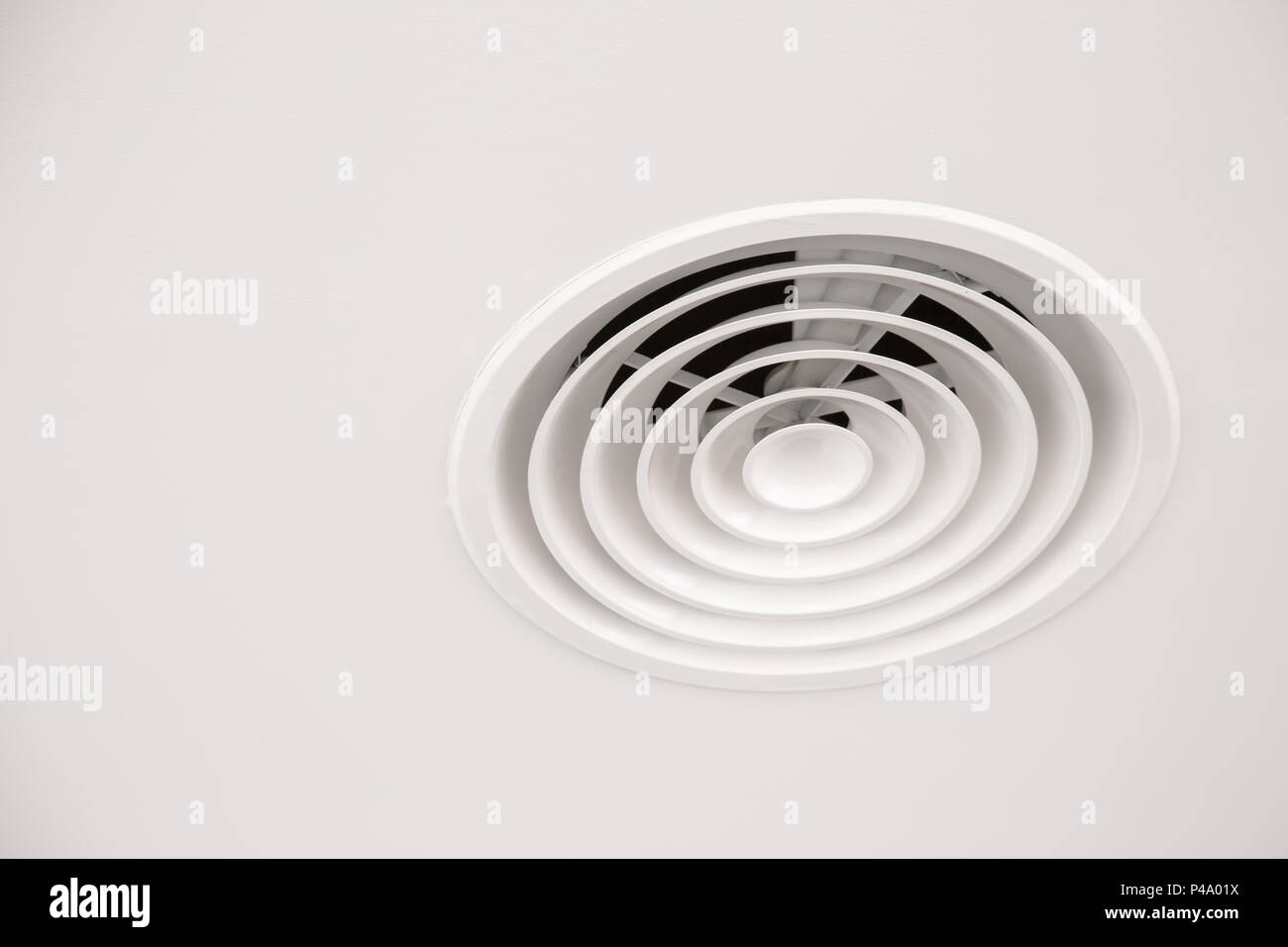 White Ceiling Air Duct With Dust In The Bathroom Danger For