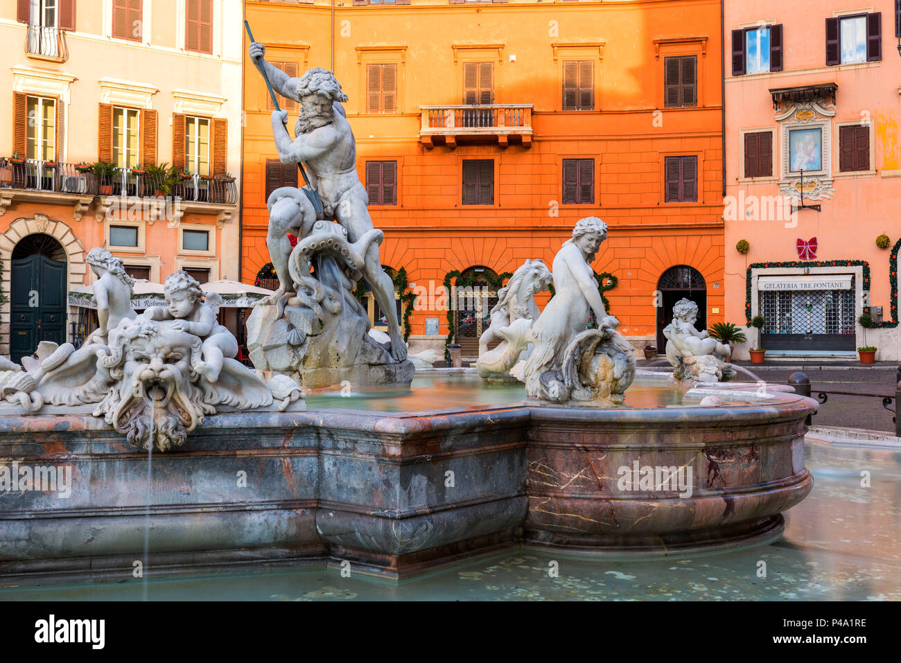 Navona Square Europe, Italy, Lazio, Rome capital Stock Photo