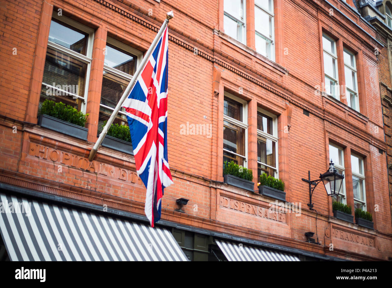 United Kingdom Flag. London, United Kingdom. Stock Photo