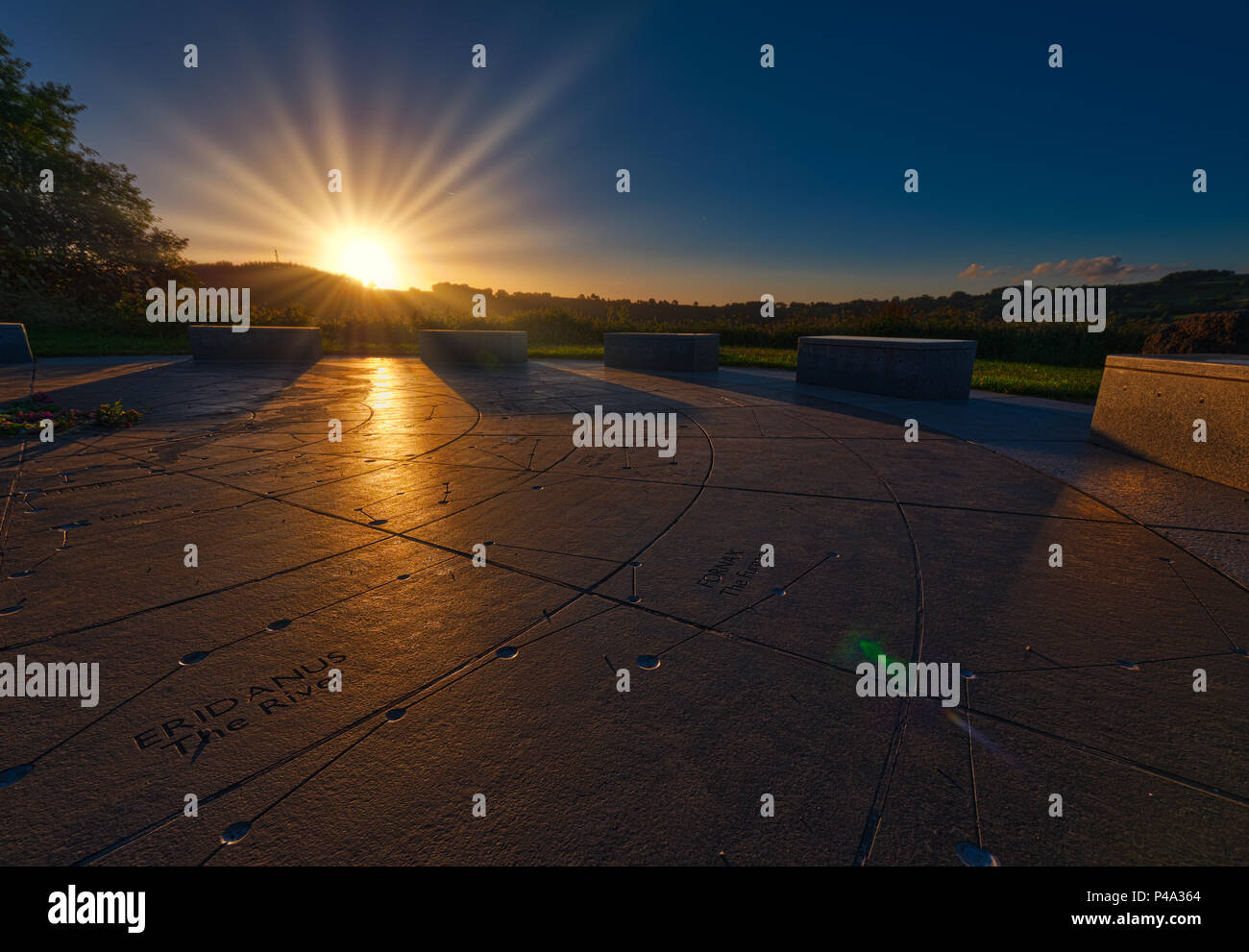 Wirksworth, Derbyshire, UK. 21st June, 2018. Summer solstice UK: Pagan’s celebrating the sun rising on the summer estival solstice at the star disc above Wirksworth in the Derbyshire Dales Credit: Doug Blane/Alamy Live News Stock Photo