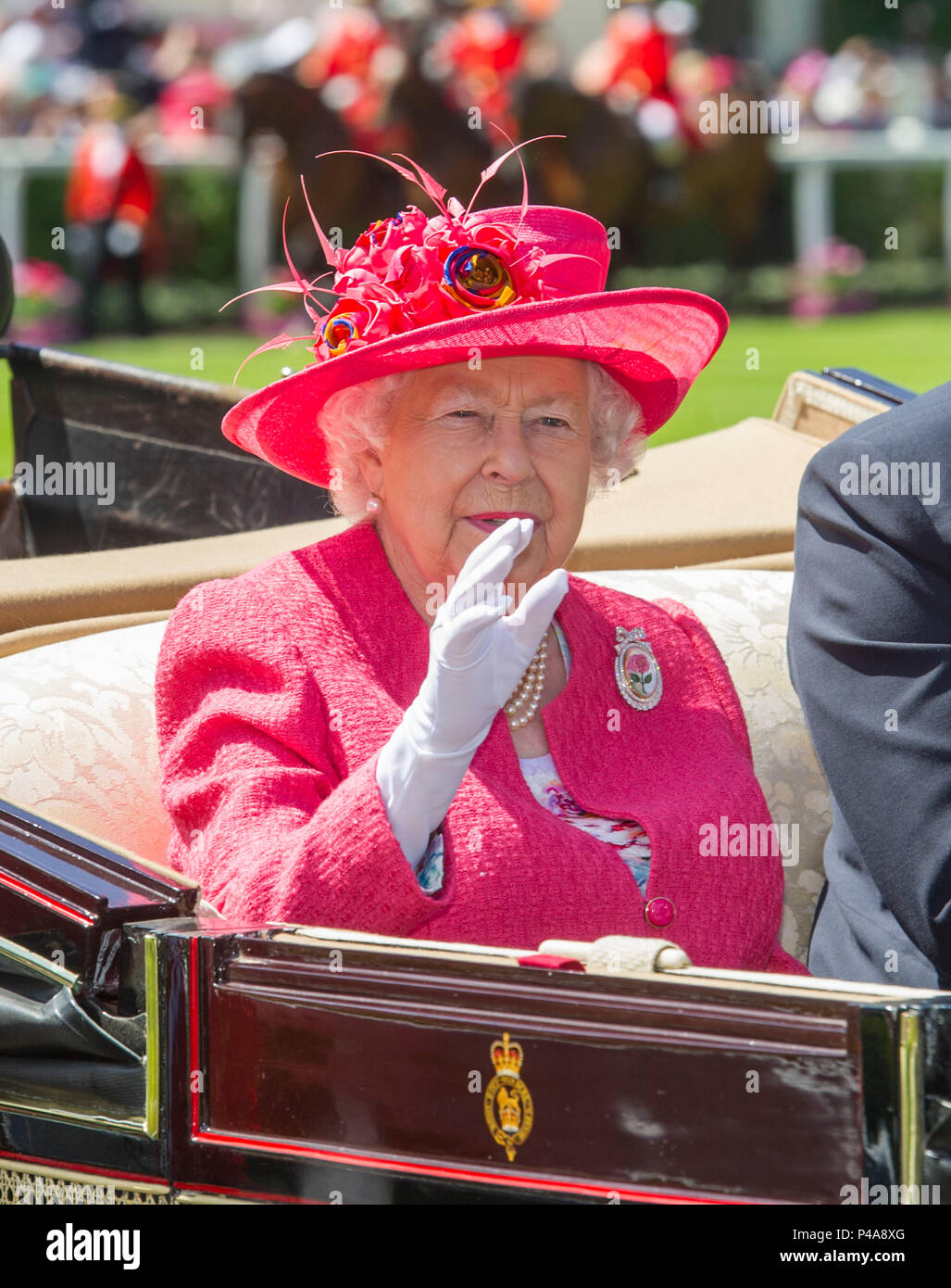 Royal Ascot, Berkshire, UK 21 June 2018 The Queen arrives on 21 June 2018 Credit John Beasley Stock Photo