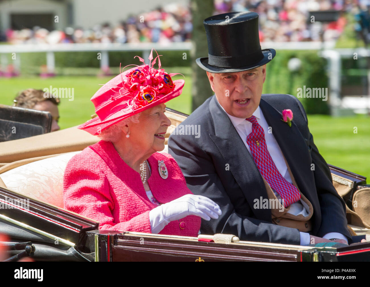 Royal Ascot, Berkshire, UK 21 June 2018 The Queen and Duke of York arrive on 21 June 2018 Credit John Beasley Stock Photo