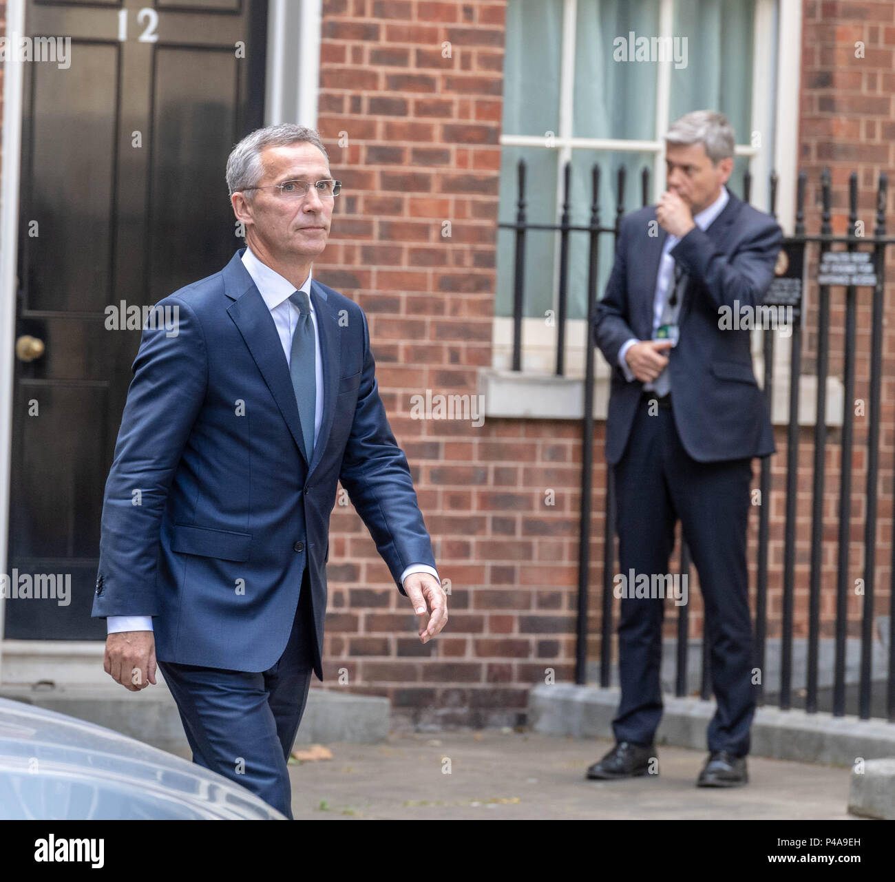 London 21st June 2018  Jens Stoltenberg, Secretary General of NATO visits the Prime Minister Theresa May at 10 Downing Street Credit Ian Davidson/Alamy Live News Stock Photo