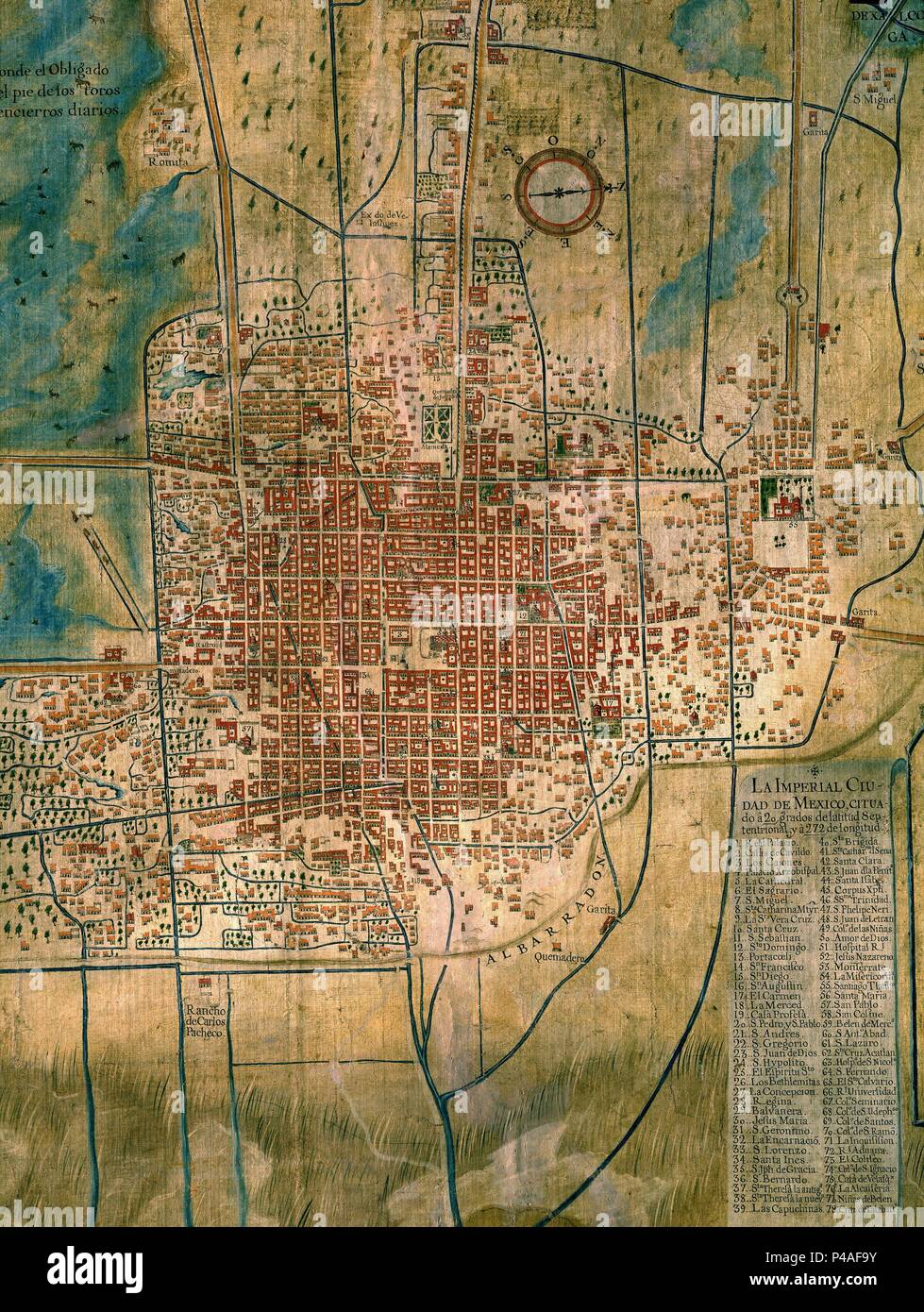Ciudad de mexico map 1753 hires stock photography and images Alamy
