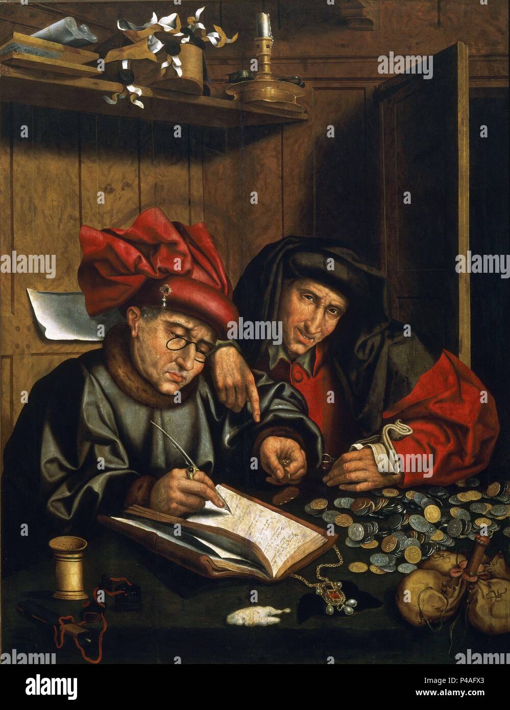 Famous Miser The misers - 15th century - oil on panel - 124x96 cm. Author: Quentin ...
