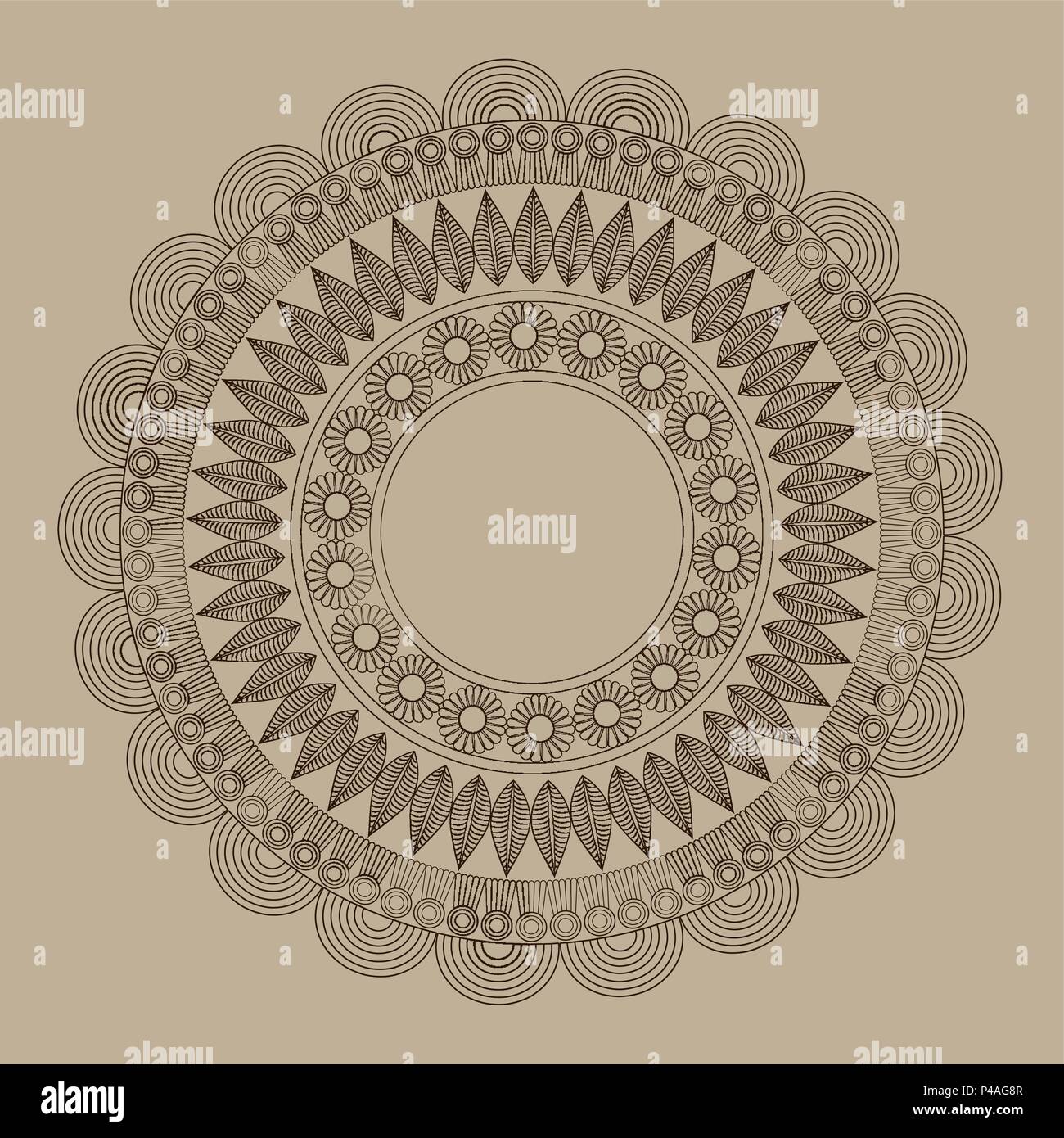Mandala indian emblem Stock Vector Image & Art - Alamy