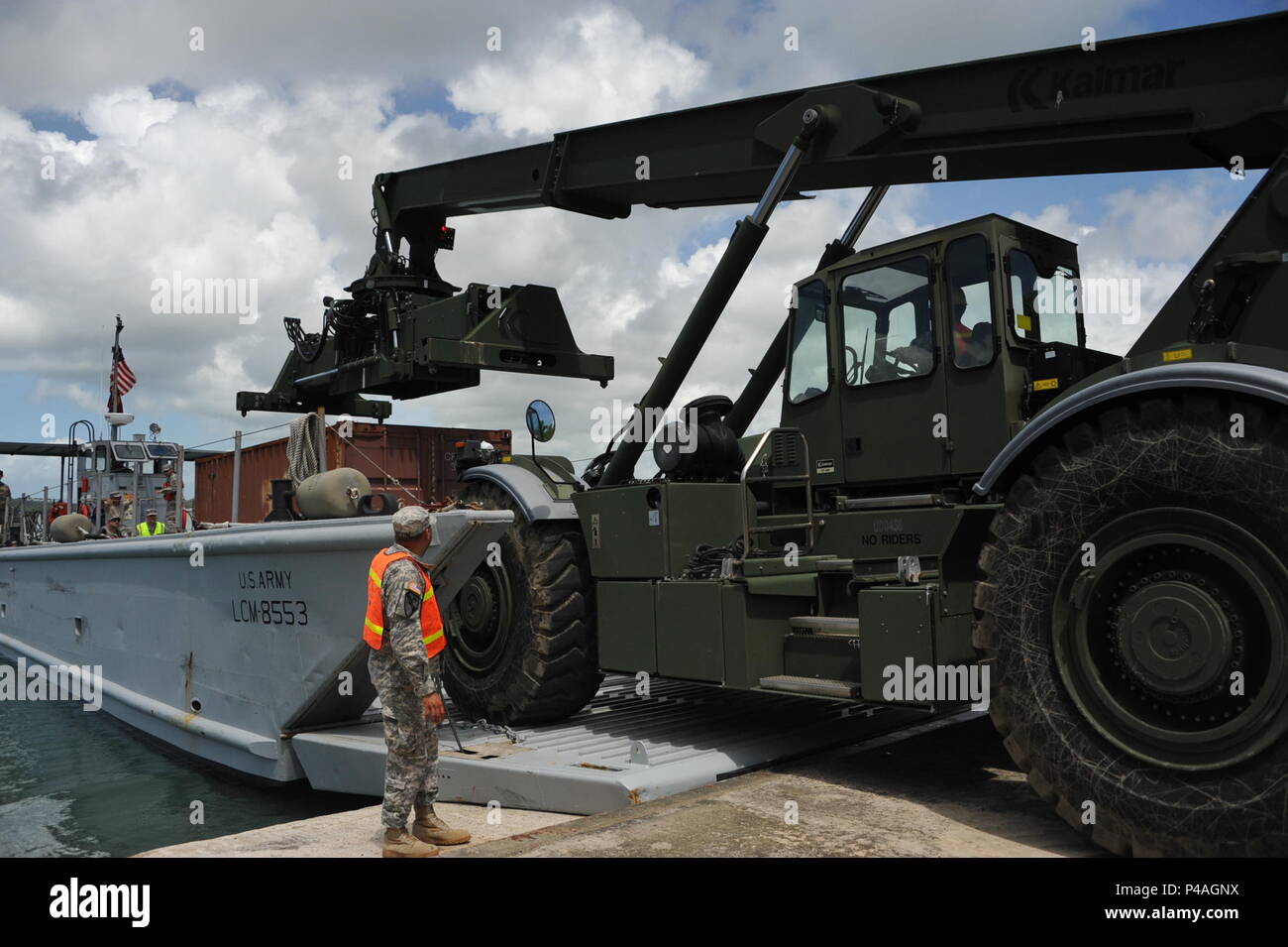 Soldiers from the 390th Sustainment, Port and Operations Center (SPOC ...