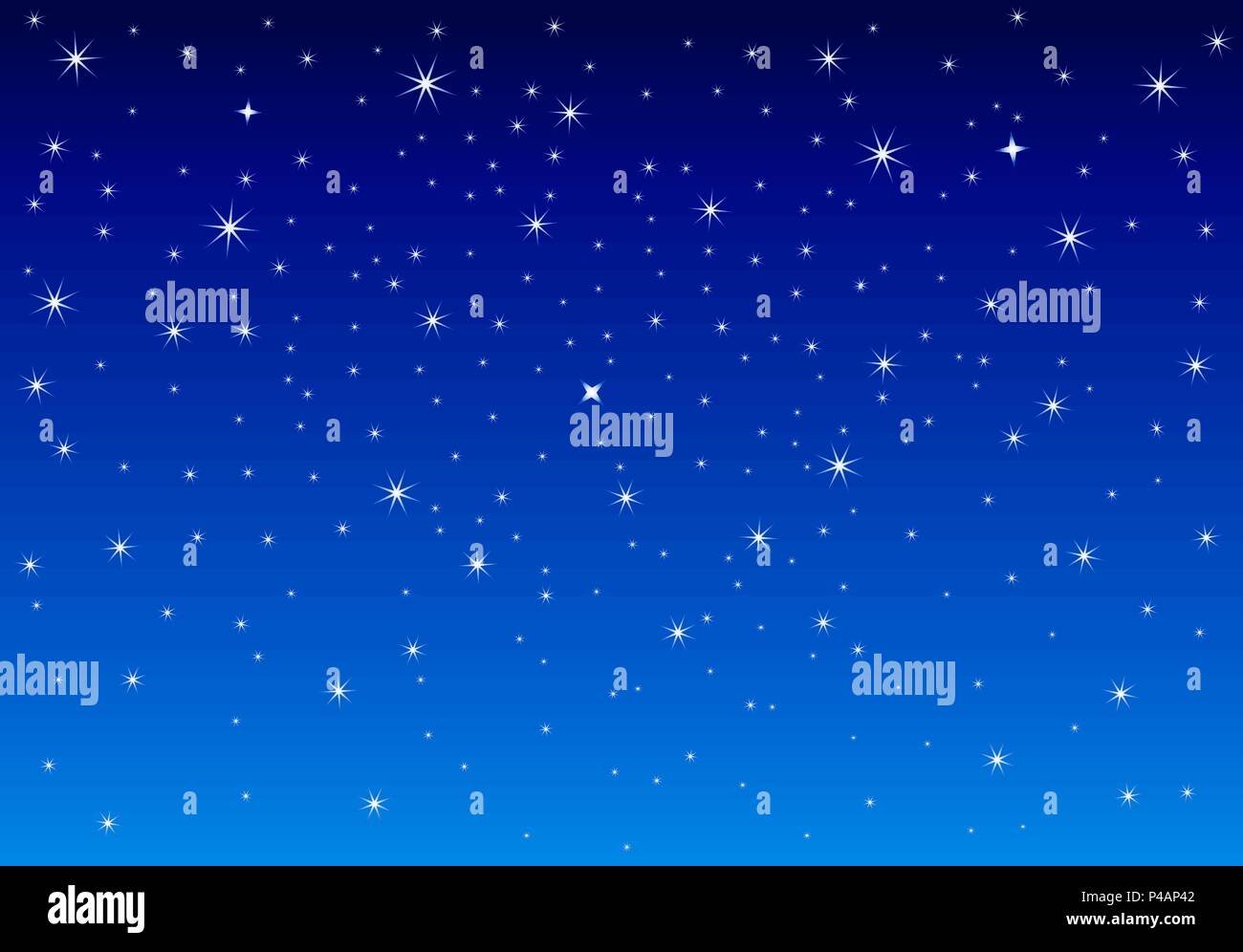 Abstract starry sky. Night sky with shining stars. Stock Vector