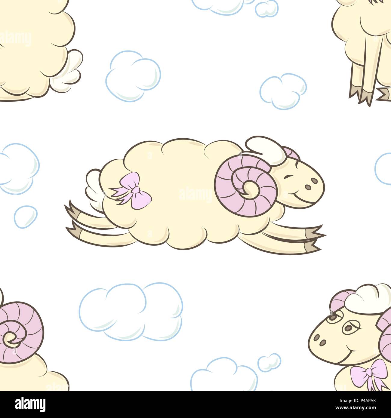 Seamless pattern background with sheep Stock Vector