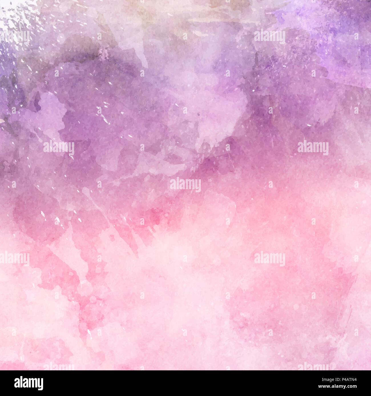 Decorative watercolor background in shades of pink and purple Stock ...