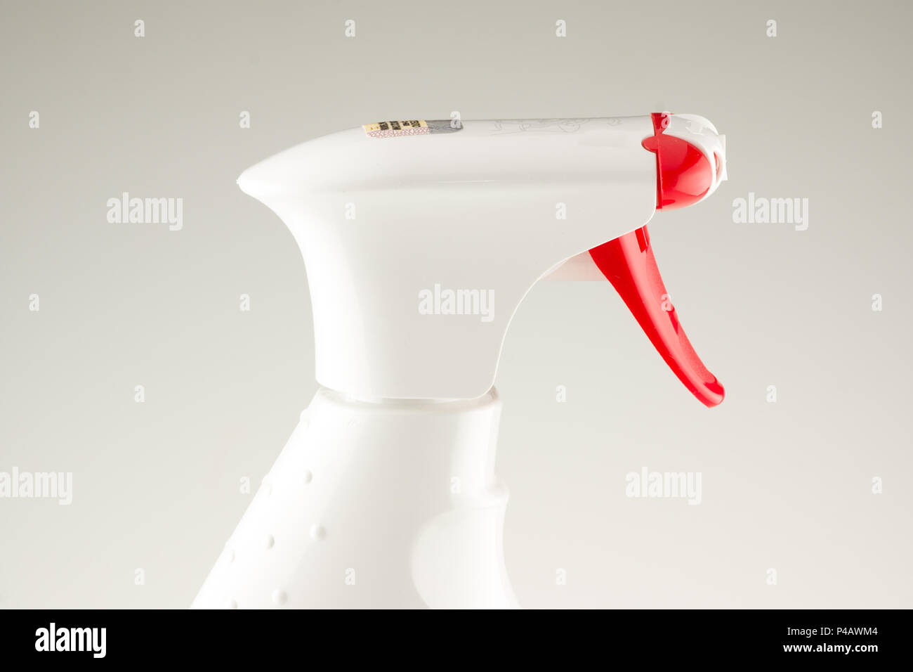 household chemical sprayer in hand close-up Stock Photo