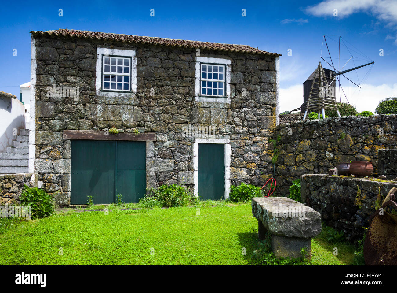 Portugal, Azores, Terceira Island, Doze Ribeiras, ethnographic Museum, exterior Stock Photo