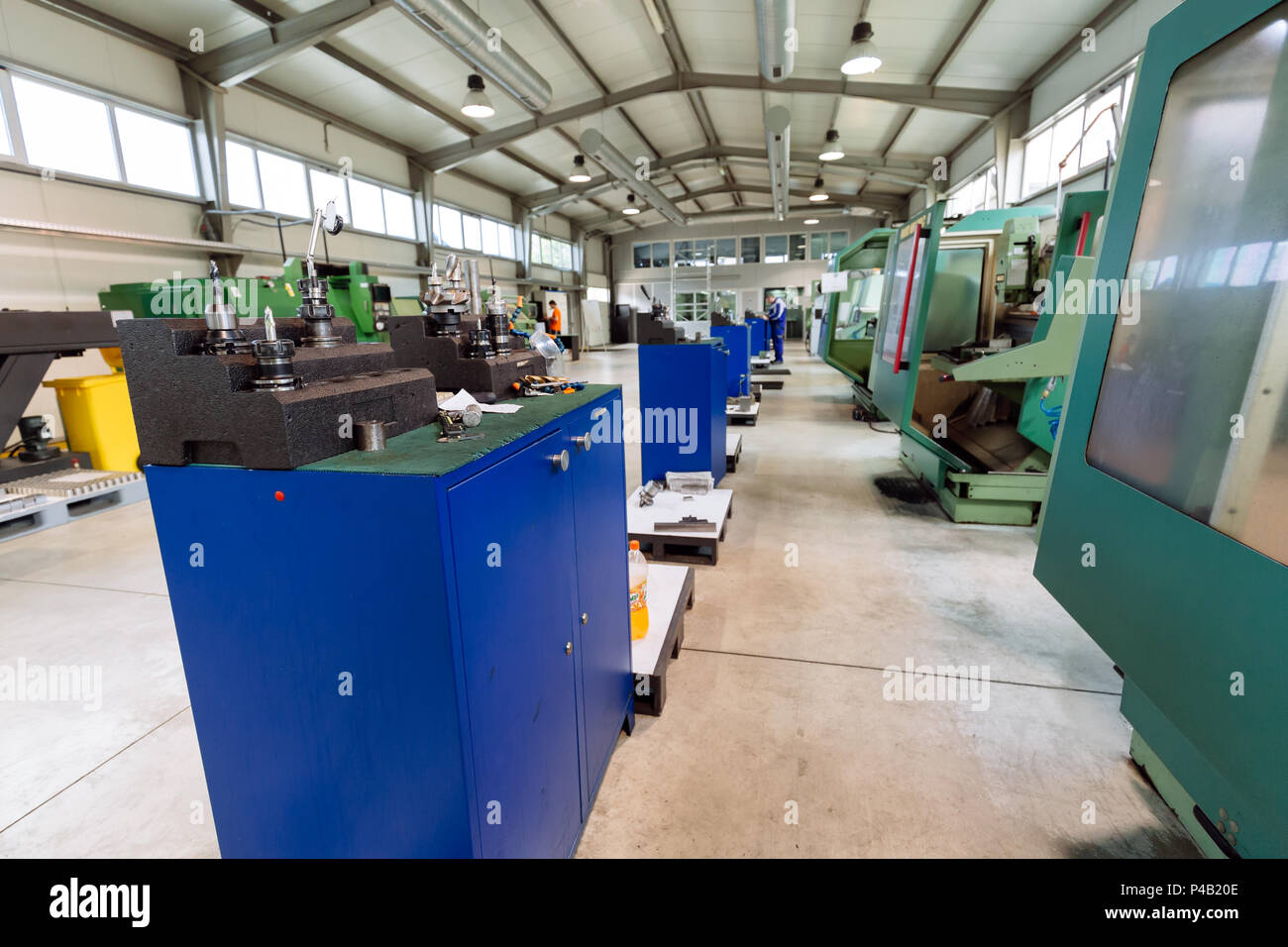 Industrial factory with cnc machines Stock Photo