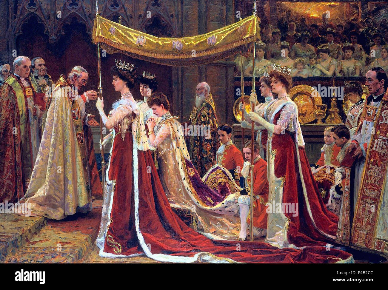 Coronation of edward vii anointing hi-res stock photography and images ...