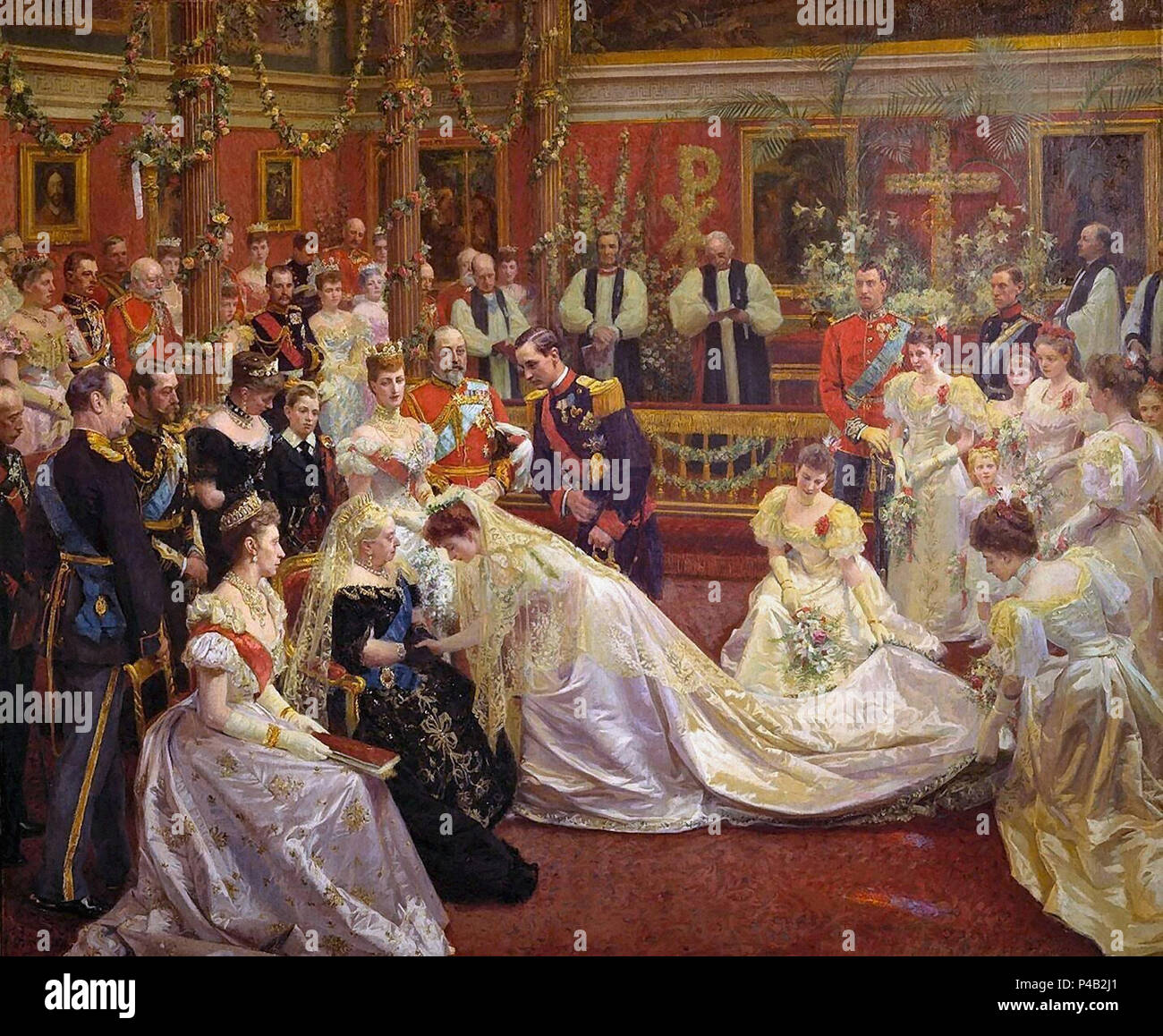 Tuxen  Laurits - the Marriage of Princess Maud of Wales  22 July 1896 Stock Photo