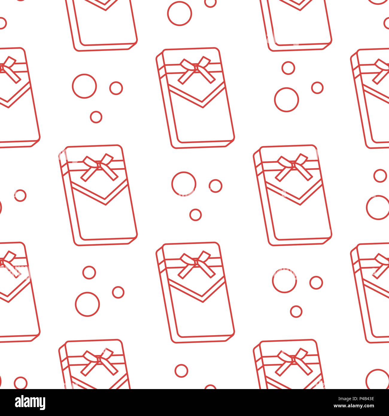 Seamless pattern with gifts boxes, bandaged with ribbons and bow Stock ...