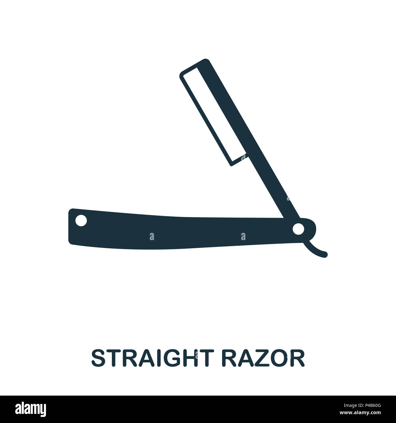 Straight Razor icon. Flat style icon design. UI. Illustration of ...
